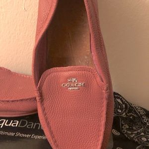 Coach  leather loafers used good condition